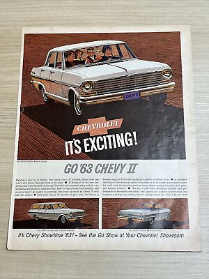 #ad 1963 Chevy Chevrolet II Nova 400 Convertible 1962 Vintage Print Ad Look Magazine $5.59