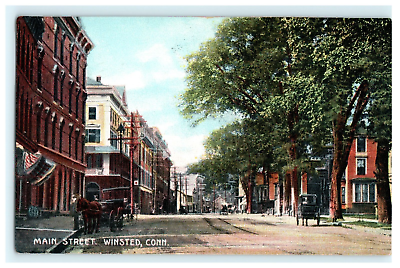 #ad 1909 Main St. View Horses Buildings Winsted CT $19.99