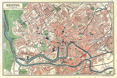 #ad Vintage Map of Bristol From 1900 Photo Print Poster Gift Old Ancient Historic GBP 59.95
