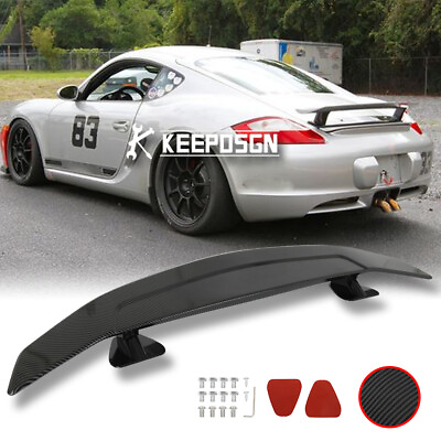 #ad For Porsche Cayman S Carrera Rear Trunk Spoiler Racing Lip GT Wing Carbon Look $94.21