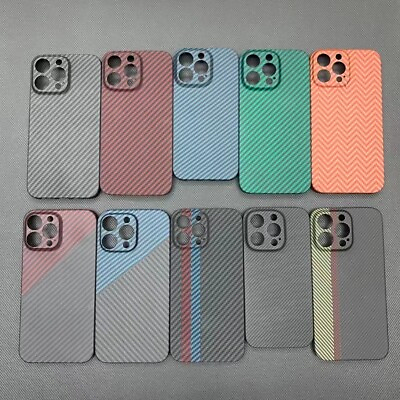 #ad Aramid Carbon Fiber Ultra Slim Shockproof Case Cover for iPhone 14 13 12 Pro Max $35.99