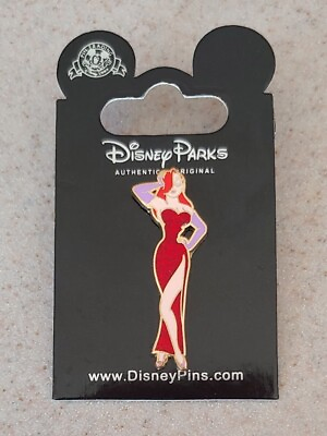 #ad Disney Pin #40313 Jessica Rabbit Standing Posing in a red glitter dress $15.95