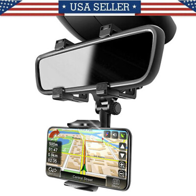 #ad Universal 360 Rotation Car Rear View Mirror Mount Stand GPS Cell Phone Holder US $5.68