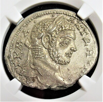 #ad SYRIA. Laodiceia. Caracalla AD197 217 BI tetradrachm 12.83 gm NGC MS 4 5 5 5 $488.88