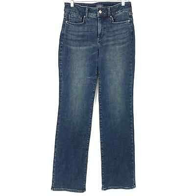 #ad NYDJ Women#x27;s Size 6 Marilyn Straight Mid Rise Denim Jeans Blue Stretch $69.97