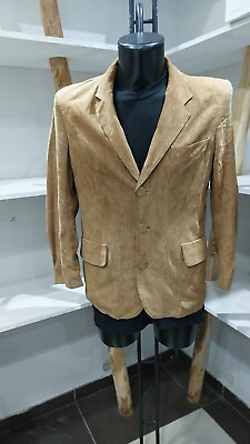 #ad Vincent Leather Jacket Man Genuine Leather Brown Size M PGC043LZ $33.17