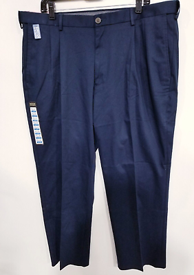 #ad Haggar Premium No Iron Khaki Pleat Front Pant Classic Fit HC10897 Sz 40Wx29L $24.09