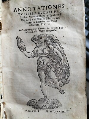 Annotationes Gulielmi Budaei Pandectarum Libros Apud Scotum 1534 Guillaume Budé #ad $1040.44