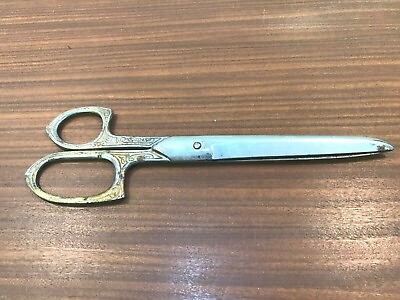 #ad Eversharp Scissors Vintage Forged Steel Engraved Art 8quot; Needs Sharpening $31.00