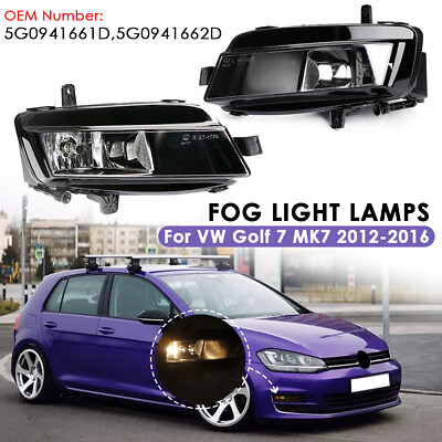 #ad Fog Light Spot Driving Lamp Kit H11 Bulb For VW Volkswagen Golf 7 MK7 2012 2016 $61.65