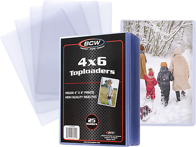 #ad Post Card amp; Photo Top Loaders Rigid PVC Sleeves Clear Plastic Protectors 25 Pack $16.71