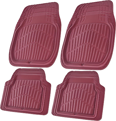 #ad 4 Piece Leather Car Floor Mats 3D Waterproof All Weather Universal Trim to Fit $55.99
