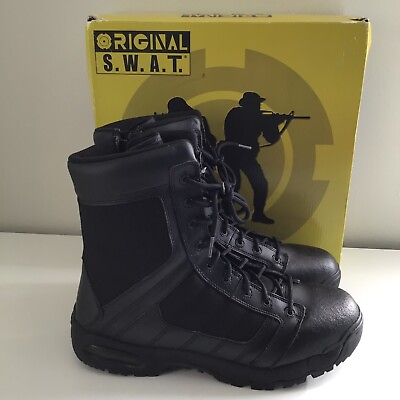#ad Original S.W.A.T. Air 9” Mens Side Zip Tactical Boots Black Size 14 1232 $55.98