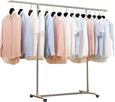 #ad Heavy Duty Large Garment Rack Stainless Steel Clothes Drying Rack Commercial Gra $85.94