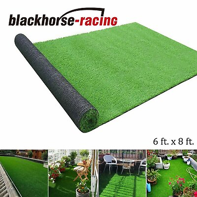 Green Artificial Grass Rug 6 ft. x 8 ft. Patio Deck Indoor Outdoor Landscape NEW $38.01