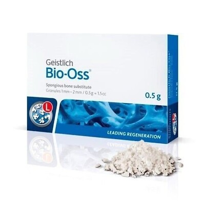#ad Geistlich Bio Oss Large Granules 1mm 2 mm Bone Grafting Material 0.5 g. 1.5cc $154.99