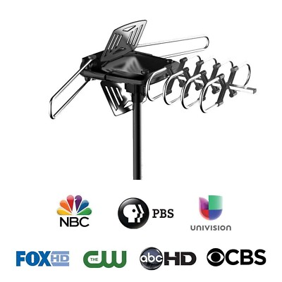 #ad ONN ONA18CH901 HD Outdoor Antenna with 150 Mile Range Included Pole $21.99