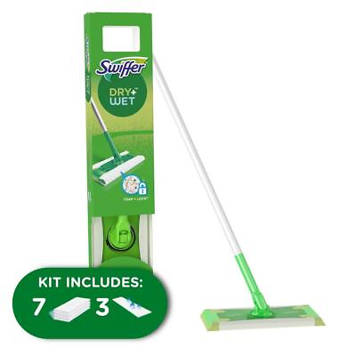 #ad Sweeper Cleaner Dry and Wet Mop Starter Kit for Cleaning Hardwood Floors $23.52