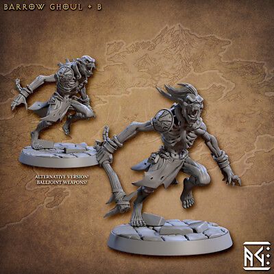 Barrow Ghoul Zombie Undead Vampire Spawn Miniature Damp;D DnD $39.99