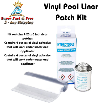 #ad Vinyl Pool Liner Patch Kit Adhesive Underwater Above Ground Pool Patch Repair $53.20