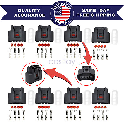 #ad 8Pcs Ignition Coil Plug Connector Kit for Toyota Lexus Camry Yaris $10.99