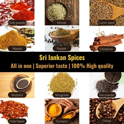 Ceylon Spices Sri Lankan Spices All In One 100% Organic Premium Quality Spices $37.87