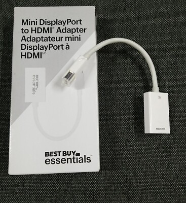 #ad Best Buy Essentials Mini DisplayPort Thunderbolt to HDMI Adapter BE PAMDHD C C $5.00