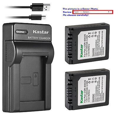 #ad Kastar Battery Slim USB Charger for Panasonic CGA S002 amp; Lumix DMC FZ5EG Camera $16.59