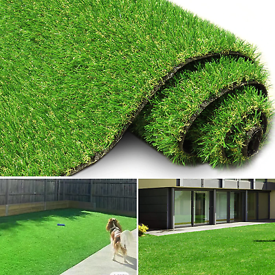 Artificial Grass Turf 1.2 inch Height High Density Fake Synthetic Landscape Lawn $75.99