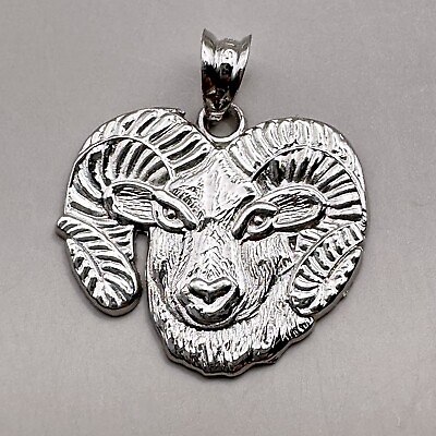 Ram Aries Zodiac Sterling Silver Pendant LogoArt 925 Fordham University Charm $24.99