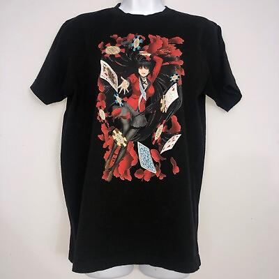 #ad Kakegurui Yumeko Jabami Tshirt Unisex M Black 100% Cotton Short Sleeve Anime $16.23