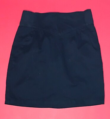 Divided Black Mini Skirt Fits 0 2 Elastic Side Strips On Waist Fitted Causal $6.00