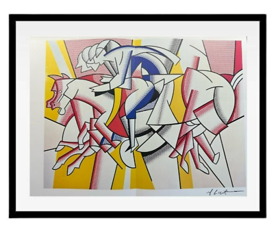 #ad Roy Lichtenstein Art Signed Print The Red Horseman 1974 Original amp; Signed $80.75