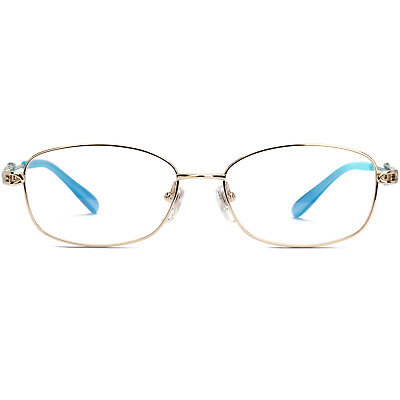 #ad Rectangle Glasses for Women Girls Light Titanium Eyeglasses Flexible Metal Frame $59.95