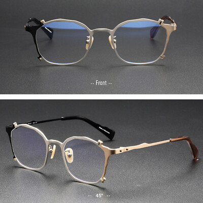 #ad Titanium Eyeglass Frames Womens Mens Personality 50mm Glasses Frame Demo Lens C $48.59