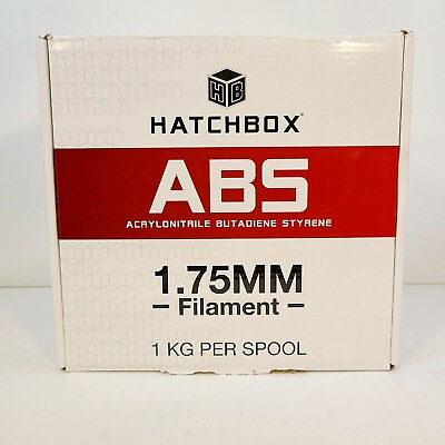 #ad HatchBox True Red ABS 1.75mm 3D Printer Filament 1kg Per Spool $28.97