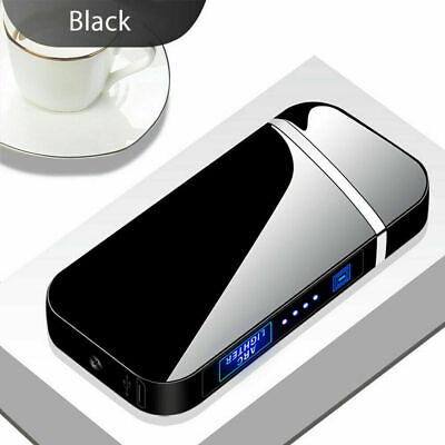 #ad Dual Arc Electric Plasma Cigarette Lighter Rechargeable USB Flameless Windproof $11.92