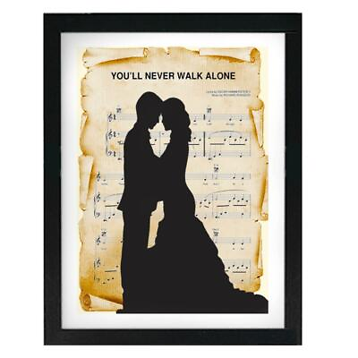 #ad Wedding You#x27;ll Never Walk Alone Sheet Music Art Print Wall Decor Wedding Gift $15.95