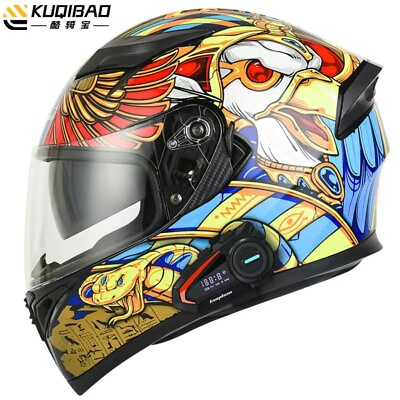#ad Motorcycle helmet full face built in Bluetooth Dual visor Helmet new colors DOT $93.57
