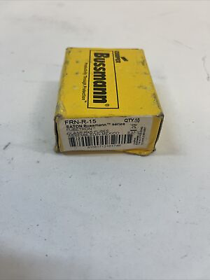 One Lot of 10 Bussman Buss Fusetron FRN R 15 Fuses 15 Amp $34.99