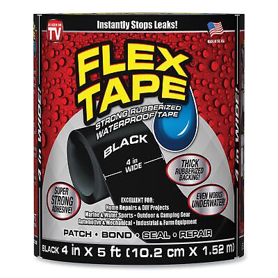 #ad Flex Tape TFSBLKR0405 Rubberized Waterproof Tape Black $12.00