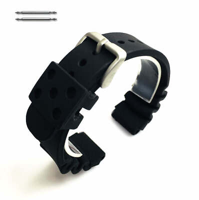 Diver#x27;s Style Black Rubber Strap Replacement Watch Band #4501 $11.95