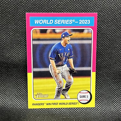 #ad Corey Seager Texas Rangers Win First World Series 2024 Topps Heritage #466 $0.99
