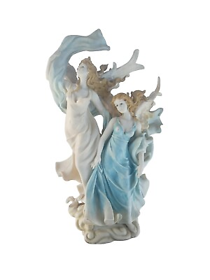 Vintage Two Angel Figures Statue Decorative 15quot;x9quot; $65.00