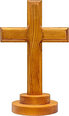 Wooden Cross Wood Crosses Tabletop Cross Standing Cross for Church Prayer Home $24.99
