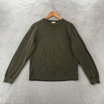 American Eagle Outfitters Pullover Sweater Mens M Cotton Green Long Sleeve Knit $21.99
