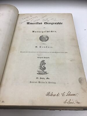 Rare 1858 Amerikas Geographie Und Naturgeschichte G. Brueckner 36 Engravings $450.00