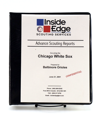 #ad Original Inside Edge 2001 Chicago White Sox Advanced Scouting Report By Orioles $99.99