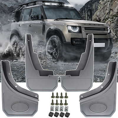 #ad FRONT REAR MUD FLAPS MUDGUARDS FOR LAND ROVER DEFENDER L663 90 110 130 2020 $38.99