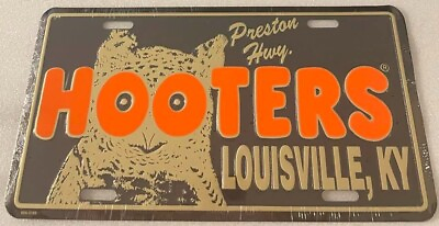 #ad Hooters Restaurant Booster License Plate Louisville Kentucky Girls $59.99